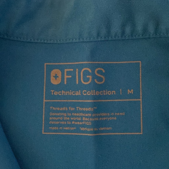 FIGS Alps Blue Rafaela Scrub Top - Picture 2 of 5